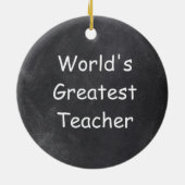 世界最高の先生シャルボードギフトアイディア セラミックオーナメント (裏面)