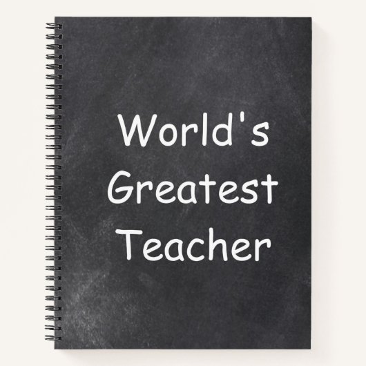 世界最高の先生シャルボードギフトアイディア ノートブック (正面)