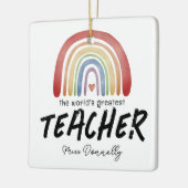世界最高の先生レインボークリスマス セラミックオーナメント (左)