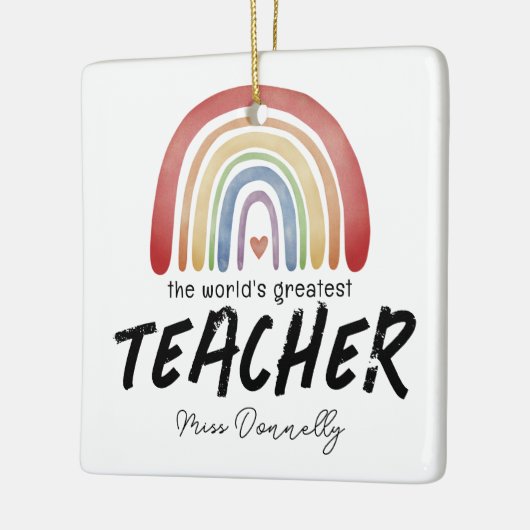 世界最高の先生レインボークリスマス セラミックオーナメント (左)