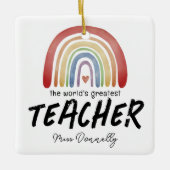 世界最高の先生レインボークリスマス セラミックオーナメント (正面)