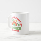 世界最高の先生ワイルドフラワー虹 コーヒーマグカップ (正面左)