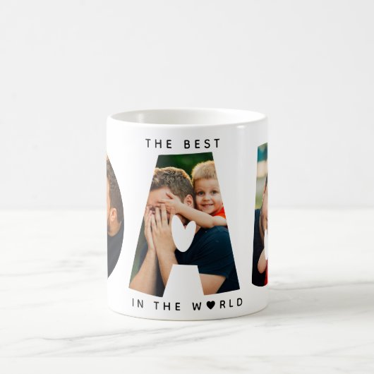 世界最高の写真コラージュのパパ コーヒーマグカップ (中央)