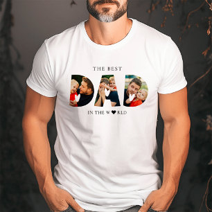 世界最高の写真コラージュのパパ Tシャツ