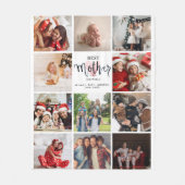 世界最高の写真コラージュのピンクハート フリースブランケット (正面)