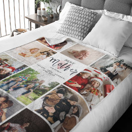 世界最高の写真コラージュのピンクハート フリースブランケット