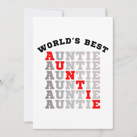 世界最高の叔母さん 招待状 (正面)