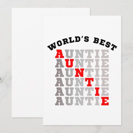 世界最高の叔母さん 招待状 (正面/裏面)