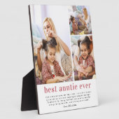 世界最高の叔母さん | 現代の写真コラージュプレート フォトプラーク (側面)