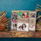 世界最高の叔母とおじ 8枚写真の天然木プレート フォトプラーク (側面)