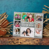 世界最高の叔母と叔父 8枚の写真 灰色の木 フォトプラーク (側面)