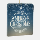 世界最高の叔母/おばさん定義 スノーフレーク セラミックオーナメント (右)