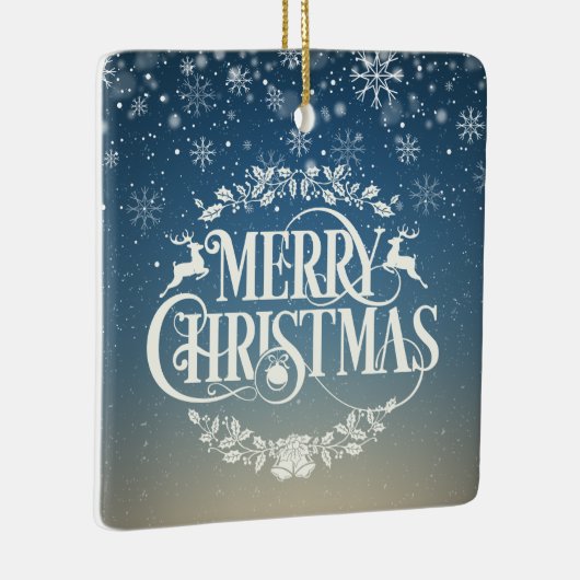 世界最高の叔母/おばさん定義 スノーフレーク セラミックオーナメント (右)