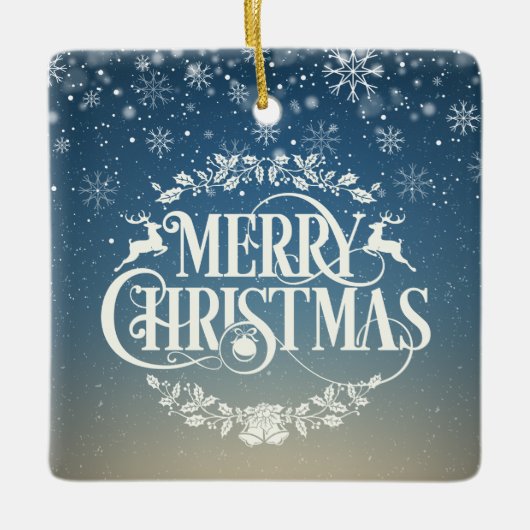 世界最高の叔母/おばさん定義 スノーフレーク セラミックオーナメント (正面)