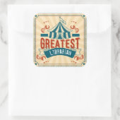 世界最高の司書おもしろい蔵書票 スクエアシール (バッグ)