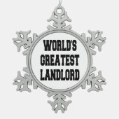 世界最高の大家 スノーフレークピューターオーナメント (正面)