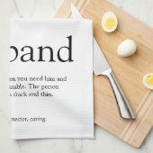 世界最高の夫の定義 キッチンタオル (四つ折り)