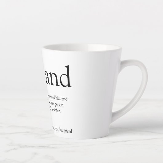 世界最高の夫定義楽しい カフェラテマグ (右)