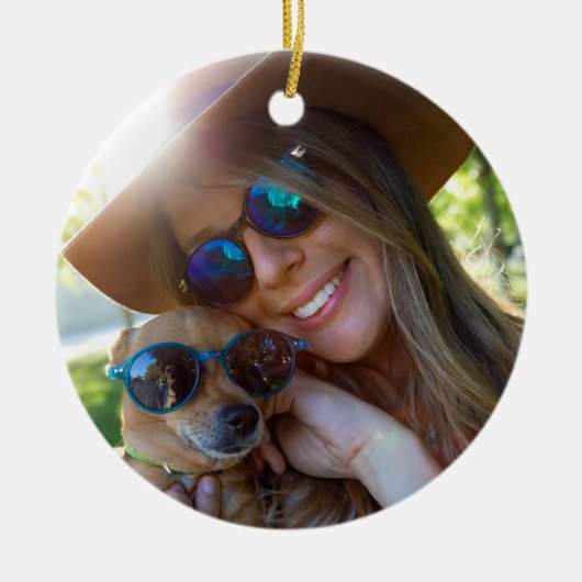 世界最高の妻の定義写真 クリスマス セラミックオーナメント (正面)