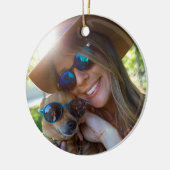 世界最高の妻の定義写真 クリスマス セラミックオーナメント (左)