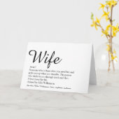 世界最高の妻の定義 Chic Script カード (黄色い花)