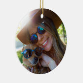 世界最高の妻定義フォトクリスマス セラミックオーナメント (右)