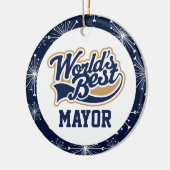 世界最高の市長の感謝ギフト セラミックオーナメント (左)