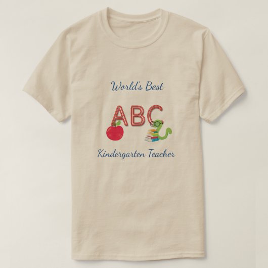 世界最高の幼稚園先生ABCブック Tシャツ (デザイン正面)
