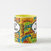 世界最高の彼氏名前 コミックブック ファン レトロ マグカップ (中央)