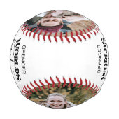 世界最高の彼氏 | 2フォトコラージュユニーク 野球ボール (裏面)