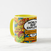 世界最高の従業員 エバー ファン コミックブック マグカップ (正面左)