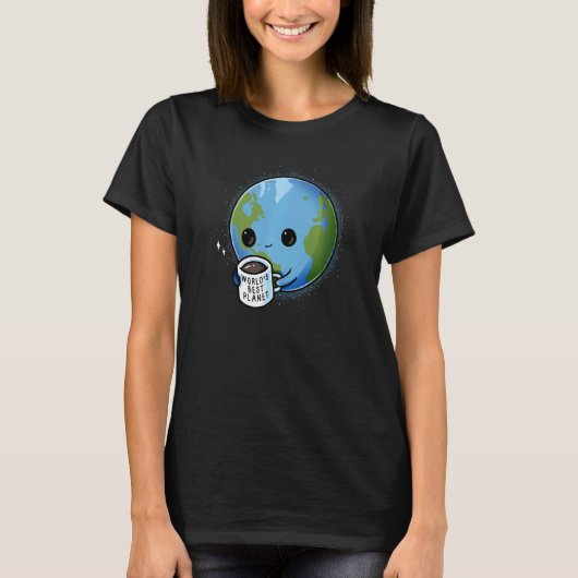 世界最高の惑星環境保護者母地球C Tシャツ (正面)