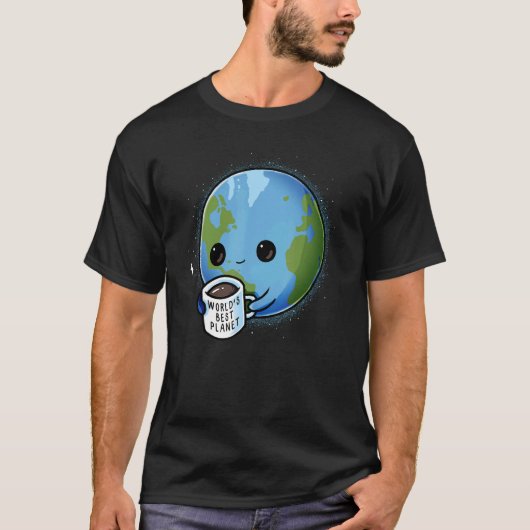 世界最高の惑星環境保護者母地球C Tシャツ (正面)