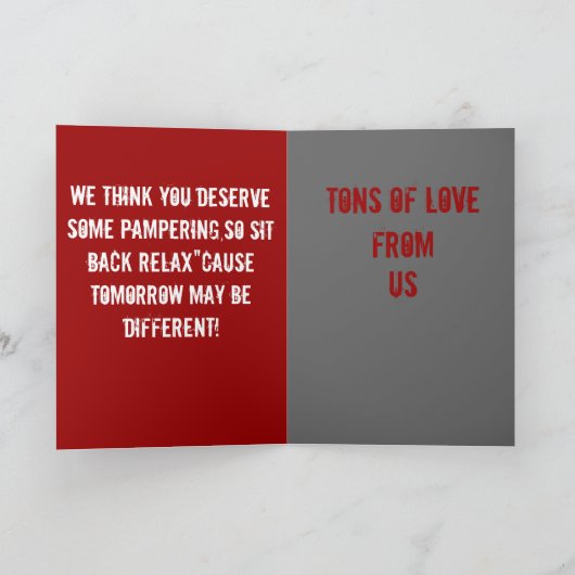 世界最高の文字のパパファーザーズデイカード カード (内部)