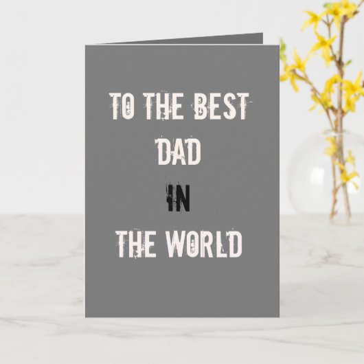 世界最高の文字のパパファーザーズデイカード カード (黄色い花)