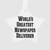 世界最高の新聞配達オーナメント オーナメント (裏面)