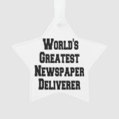世界最高の新聞配達オーナメント オーナメント (正面)