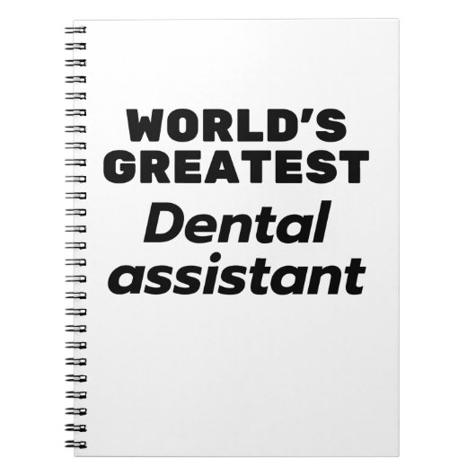 世界最高の歯科助手 ノートブック (正面)