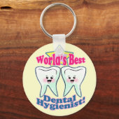 世界最高の歯科衛生士 キーホルダー (正面)