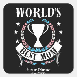 世界最高の母の日のトランス国旗の色 スクエアシール