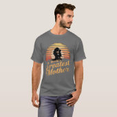 世界最高の母シルエットサンセットヴィンテージ Tシャツ (正面フル)