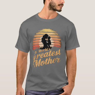 世界最高の母シルエットサンセットヴィンテージ Tシャツ