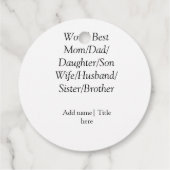 世界最高の母夫妻パパ娘の息子 フェイバータグ (裏面)