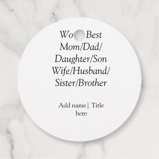 世界最高の母夫妻パパ娘の息子 フェイバータグ (裏面)