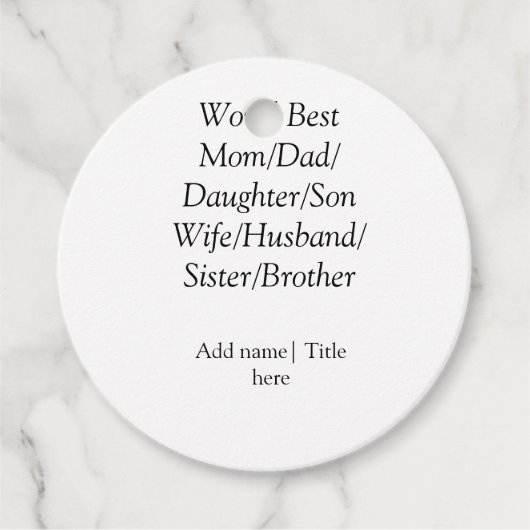 世界最高の母夫妻パパ娘の息子 フェイバータグ (正面)