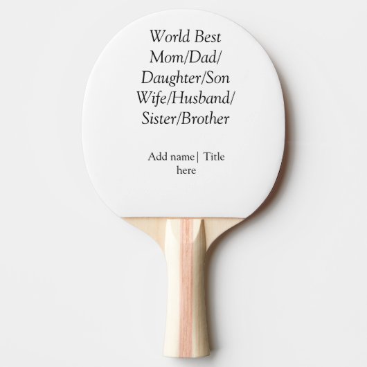 世界最高の母夫妻パパ娘の息子 卓球ラケット (正面)