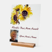 世界最高の母賞ひまわり アクリルサイン (傾斜)