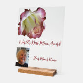 世界最高の母賞バラ アクリルサイン (傾斜)