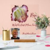 世界最高の母賞バラ アクリルサイン (ウェディング)