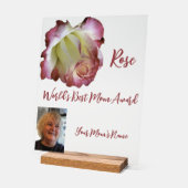 世界最高の母賞バラ アクリルサイン (傾斜)